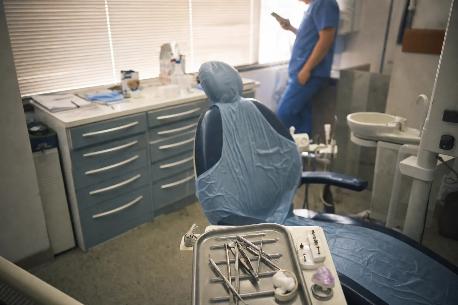Modern dental operatory in warm morning light